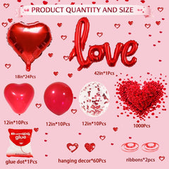 SUNPROUND 18in red heart foil balloons as focal points for proposals and weddings