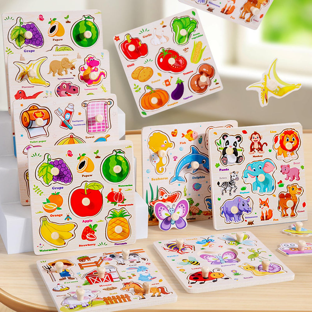SUNPROUND insect peg puzzle supports problem-solving with chunky knobs