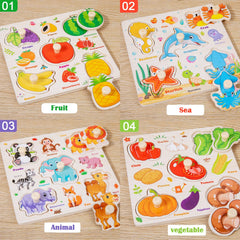 SUNPROUND sea animals peg puzzle encourages sequencing and play-based learning