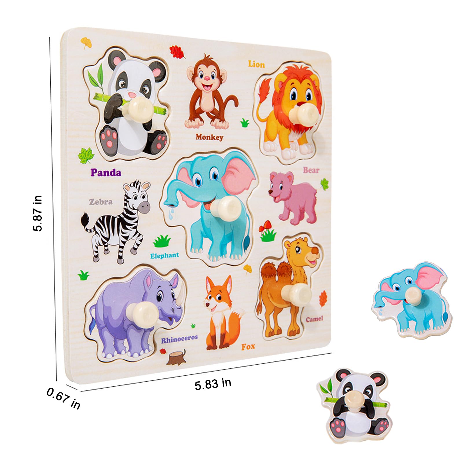 SUNPROUND vegetable peg puzzle aids fine motor practice and healthy eating familiarity