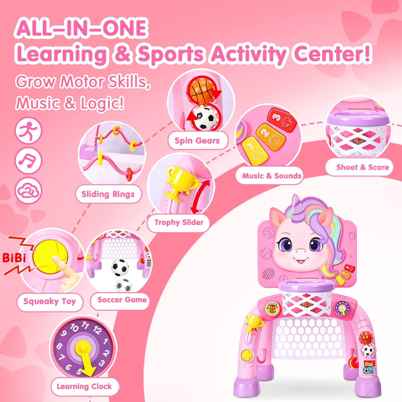 SunRiMax all-in-one activity center combines sports, music, and learning