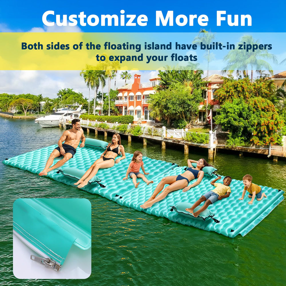 Sunrio quick inflate/deflate in about 3 minutes for effortless setup