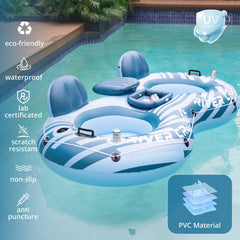 Sunrio river tube mesh bottom inside view emphasizes breathable cooling surface.