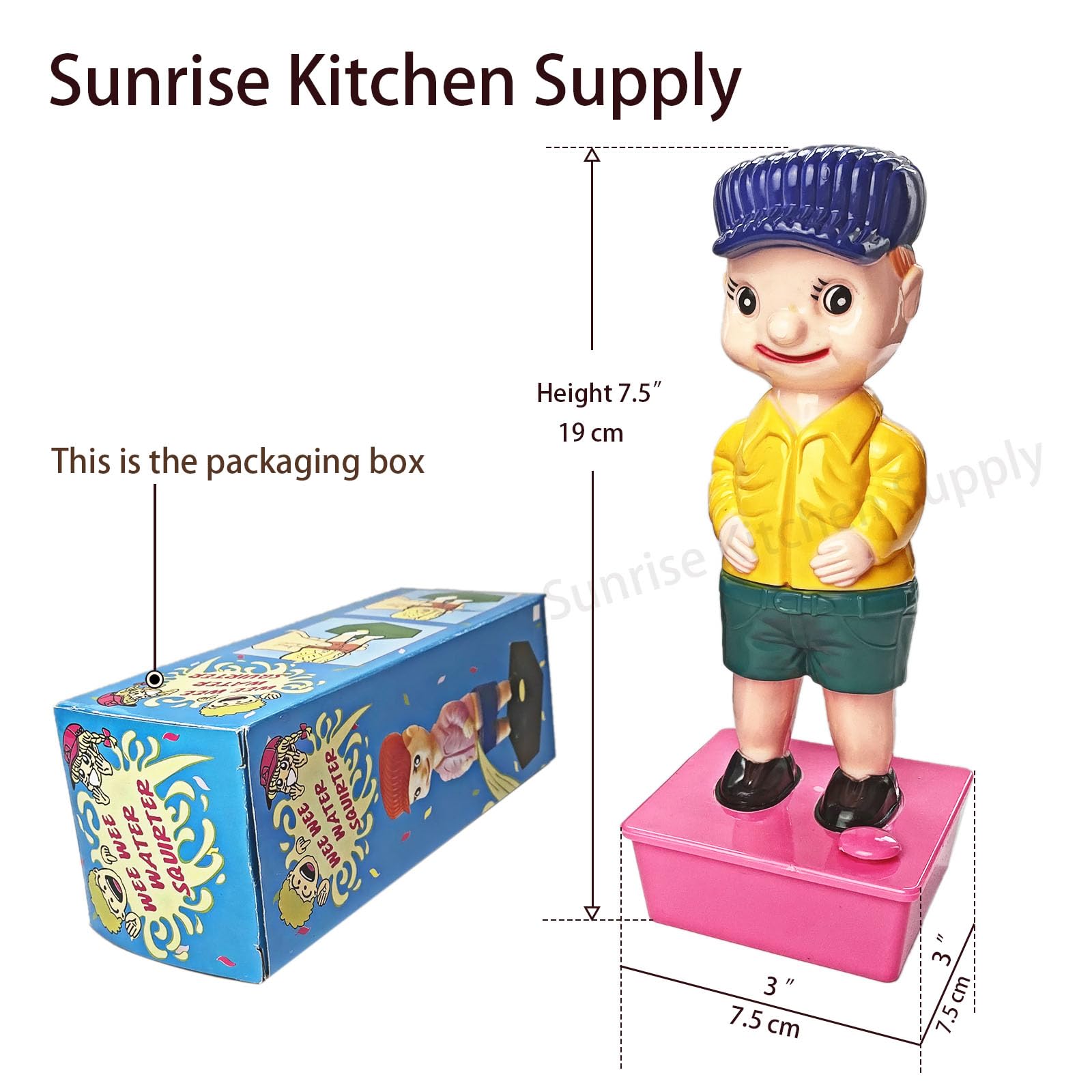 SUNRISE Wee Wee Squirting Boy pour feature ideal for playful demonstrations and gifts