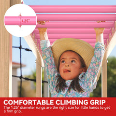 Sunshine Farmre 16.5-inch-length 1.25-inch-diameter rungs provide comfortable grip.