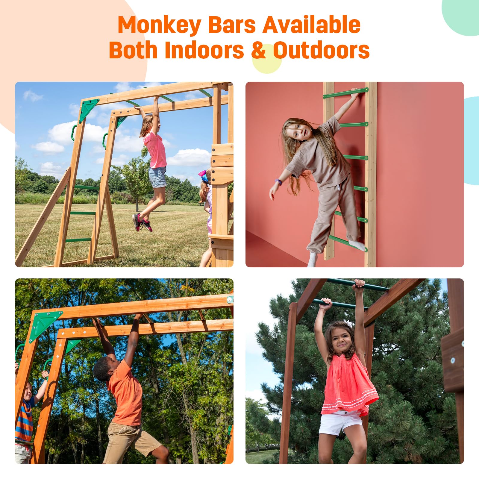 Sunshine Farmre backyard playground setup enables balanced movement and imaginative play.