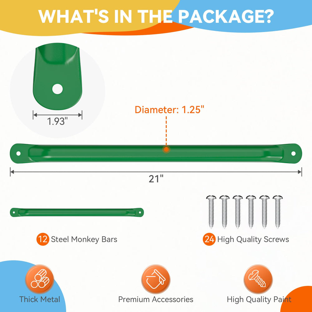 Sunshine Farmre green powder coating provides rust resistance for outdoor use.