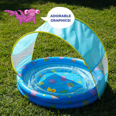 SunSmart compact design inflates and deflates quickly for easy travel and storage.