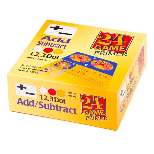 Suntex 24 Game Add/Subtract 96 cards with two wheels and target number, ideal for quick math practice.