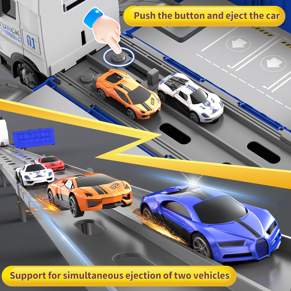 Sunxiaoyoung space-saving design keeps tracks and cars neatly stored