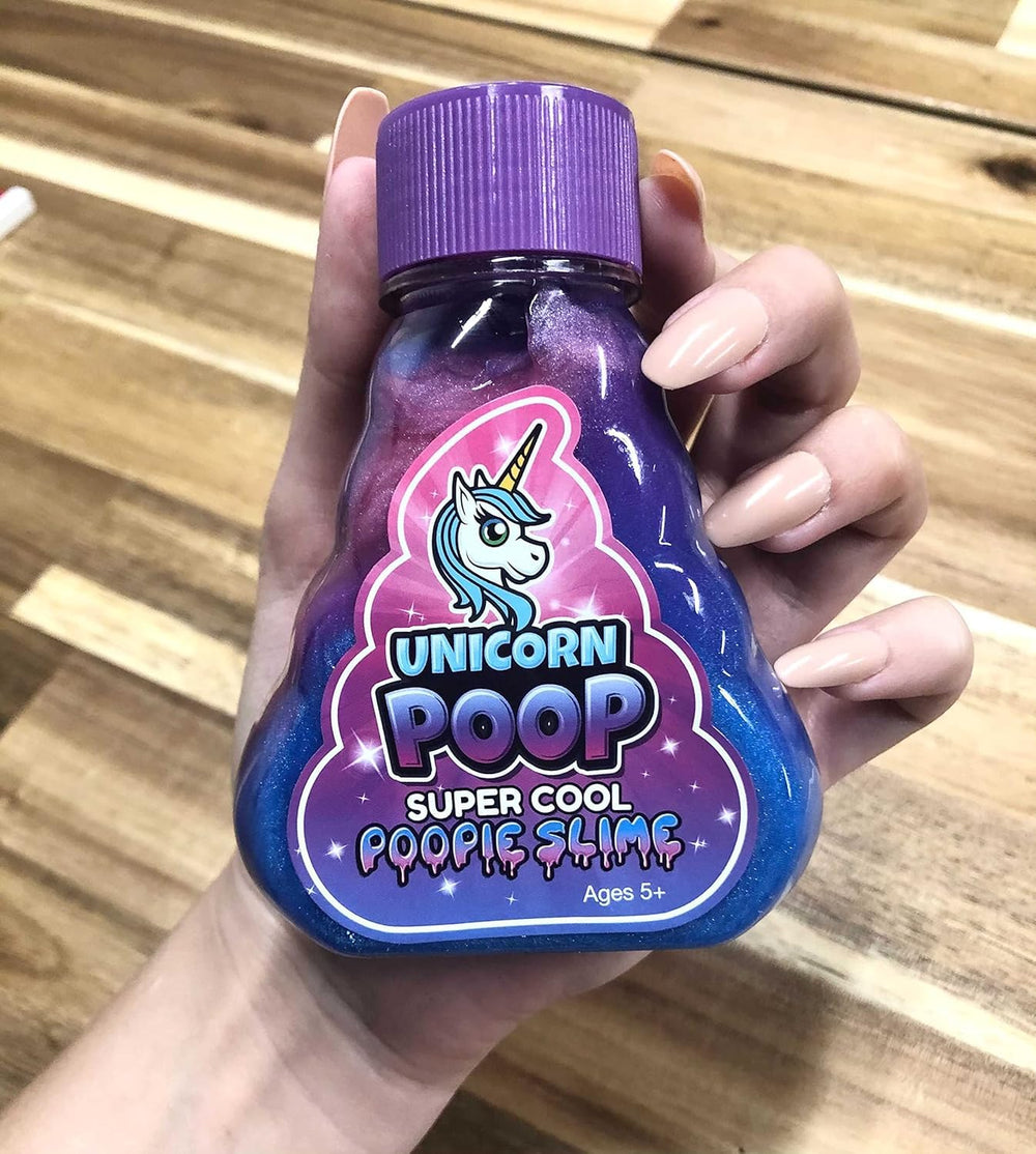 Super Cool Unicorn Poop Slime party favors for birthdays, loot bags, and Easter baskets.