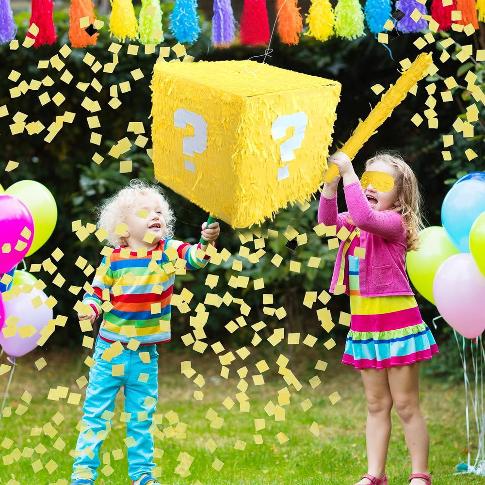 Super Gaming piñata 13x13x13 inches, spacious storage for treats and small gifts
