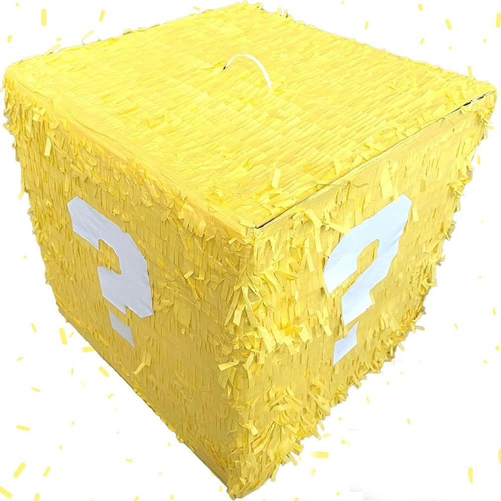 Super Gaming piñata glowing box front view, ideal glow-in-the-dark centerpiece for parties