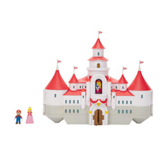 Super Mario Bros Mushroom Kingdom castle playset front view for immersive movie-inspired adventures