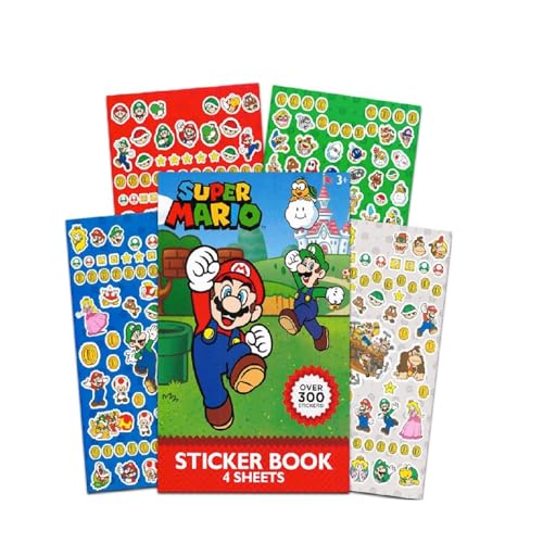 UPD sticker pad four-sheet collection featuring Mario and friends for classroom rewards.