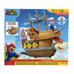 Super Mario Bowser Airship button activates authentic sounds during play.