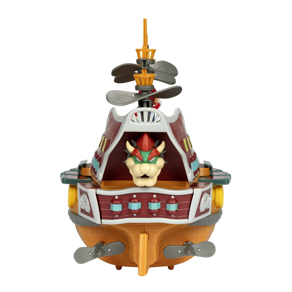 Super Mario Deluxe Bowser Airship Mario figure included for immediate use.
