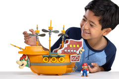 Super Mario Deluxe Bowser Airship side view ideal for imaginative battles.