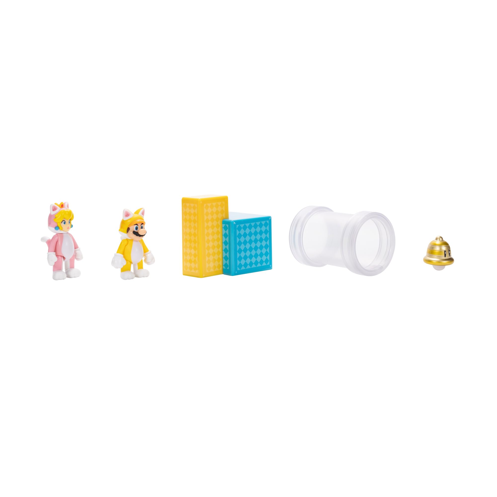 Super Mario diorama set combining characters and environment for display