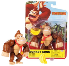 Super Mario Donkey Kong with Bananas 4-inch action figure, ideal for display and nostalgic play.