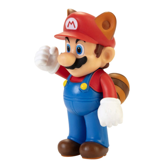Super Mario Racoon Mario figure with up to four articulation points for dynamic posing