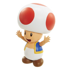 Super Mario Red Toad figure with up to four articulation points for dynamic posing