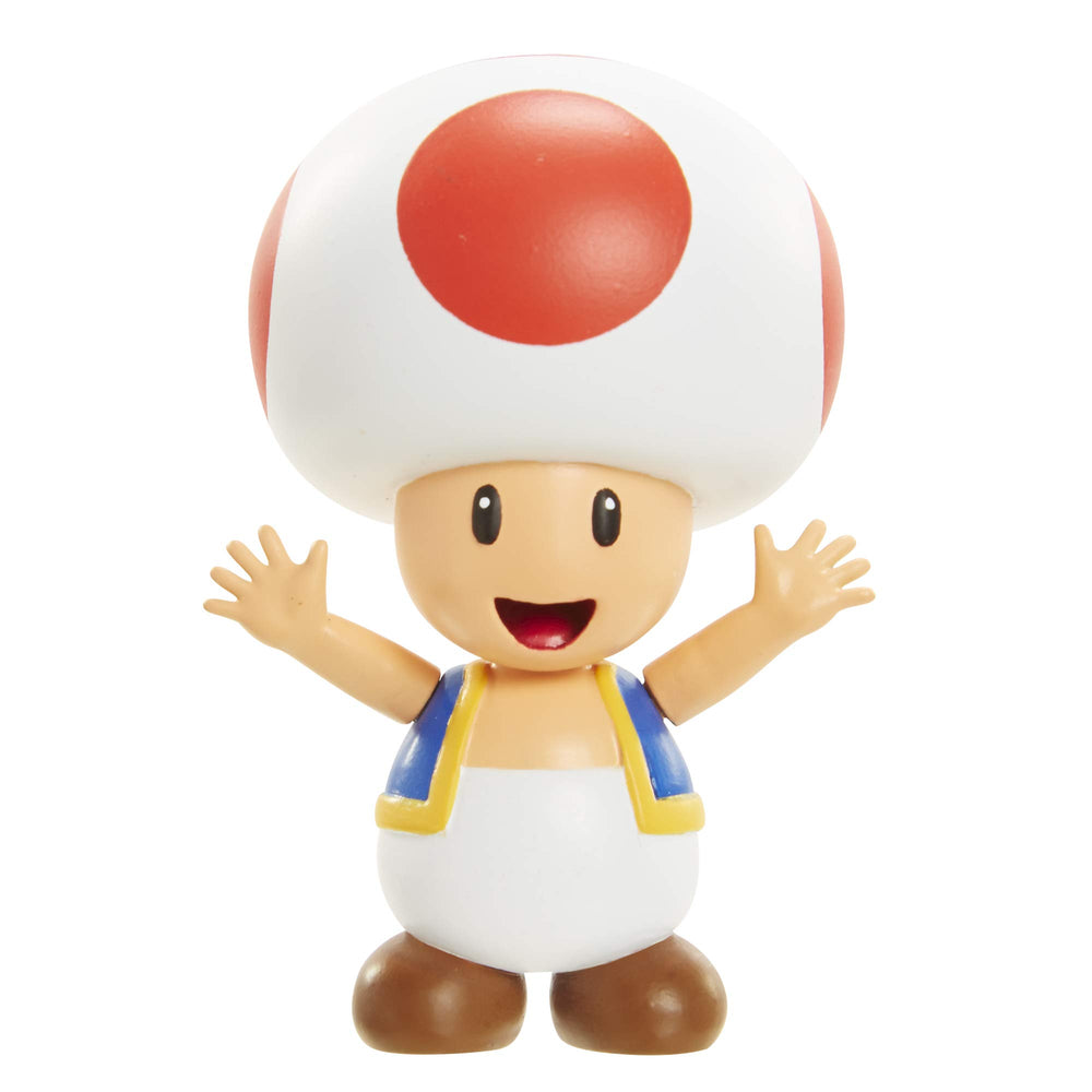 Super Mario Red Toad 2.5-inch figure front view, great for display and play