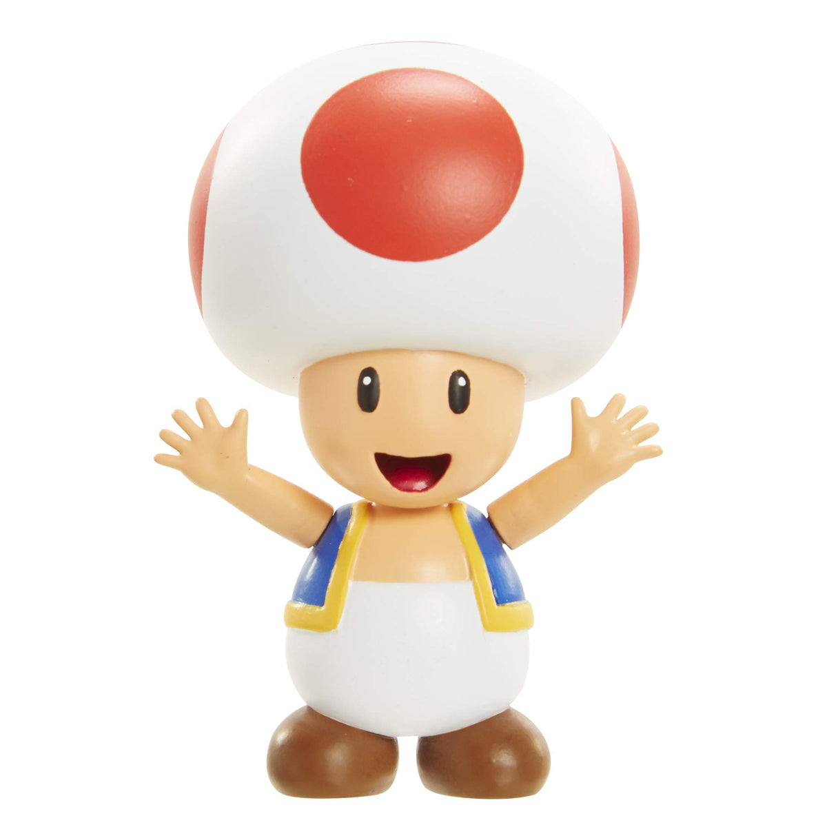 Super Mario Red Toad 2.5-inch figure front view, great for display and play