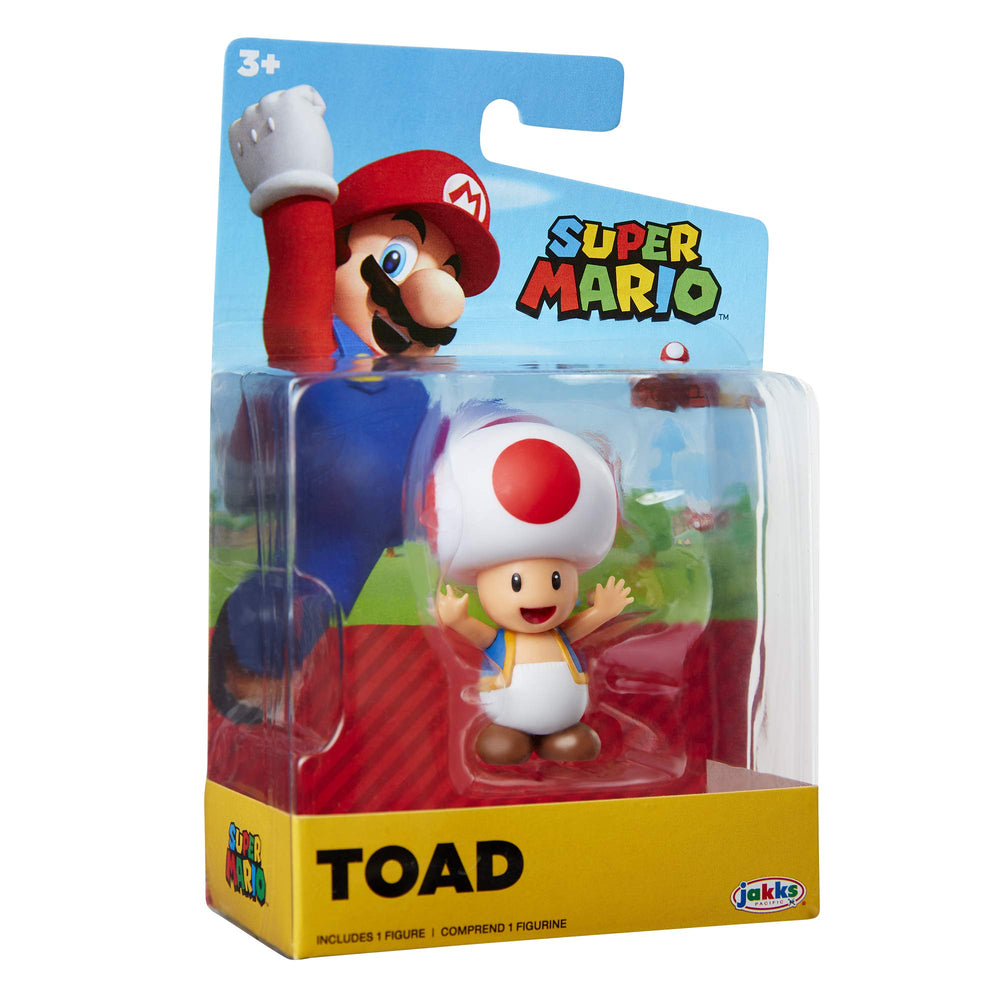 Package image showing the Super Mario Red Toad figure and packaging