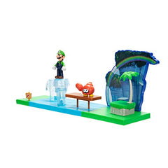 Super Mario Sparkling Waters Playset with Huckit Crab figure for obstacle navigation