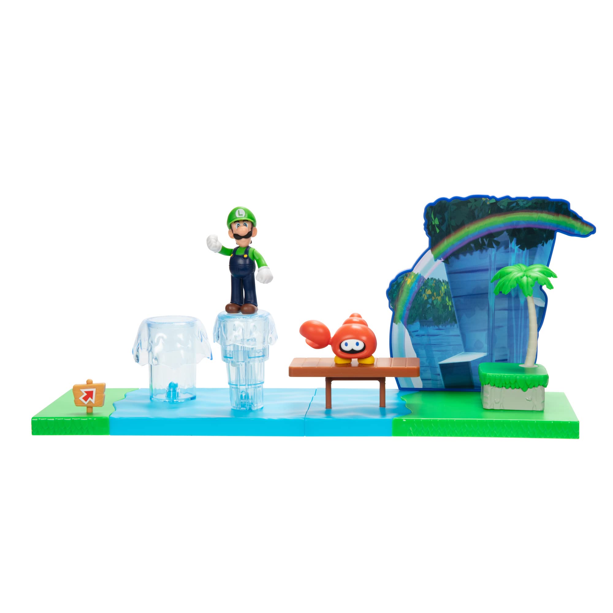 Super Mario Sparkling Waters Playset with Luigi figure for imaginative adventures