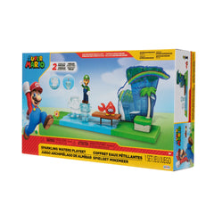 Multiple levels to display figures in the Super Mario Sparkling Waters playset