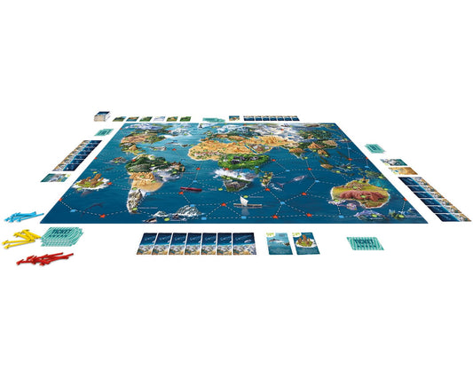 Super Meeple Expeditions family-play session fostering bonding through strategic competition.