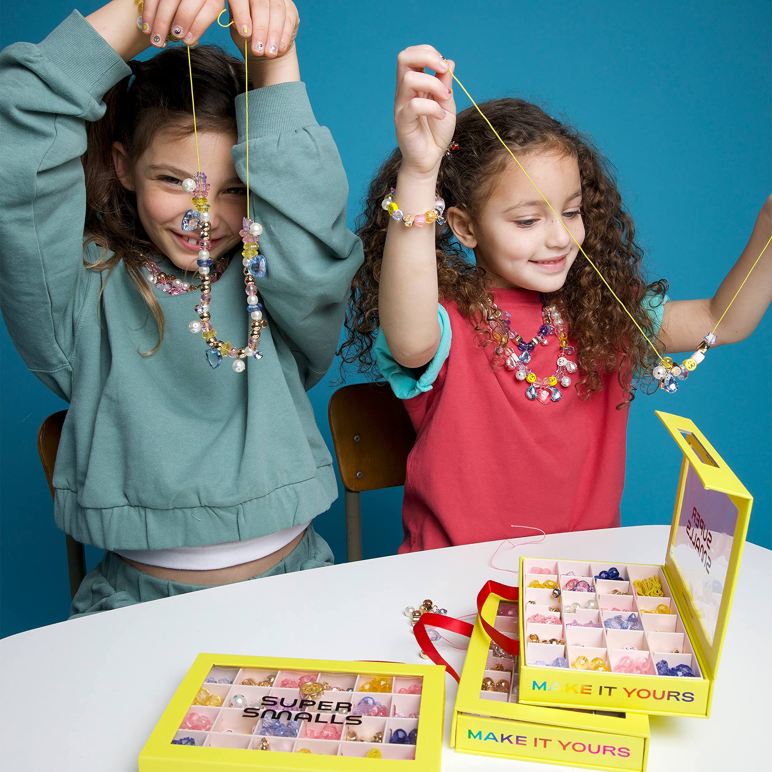 Super Smalls Make It Super DIY bead kit with gold-toned beads for stylish highlights.