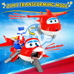 Super Wings Jett 2in mini-figure fits small hands for quick action.