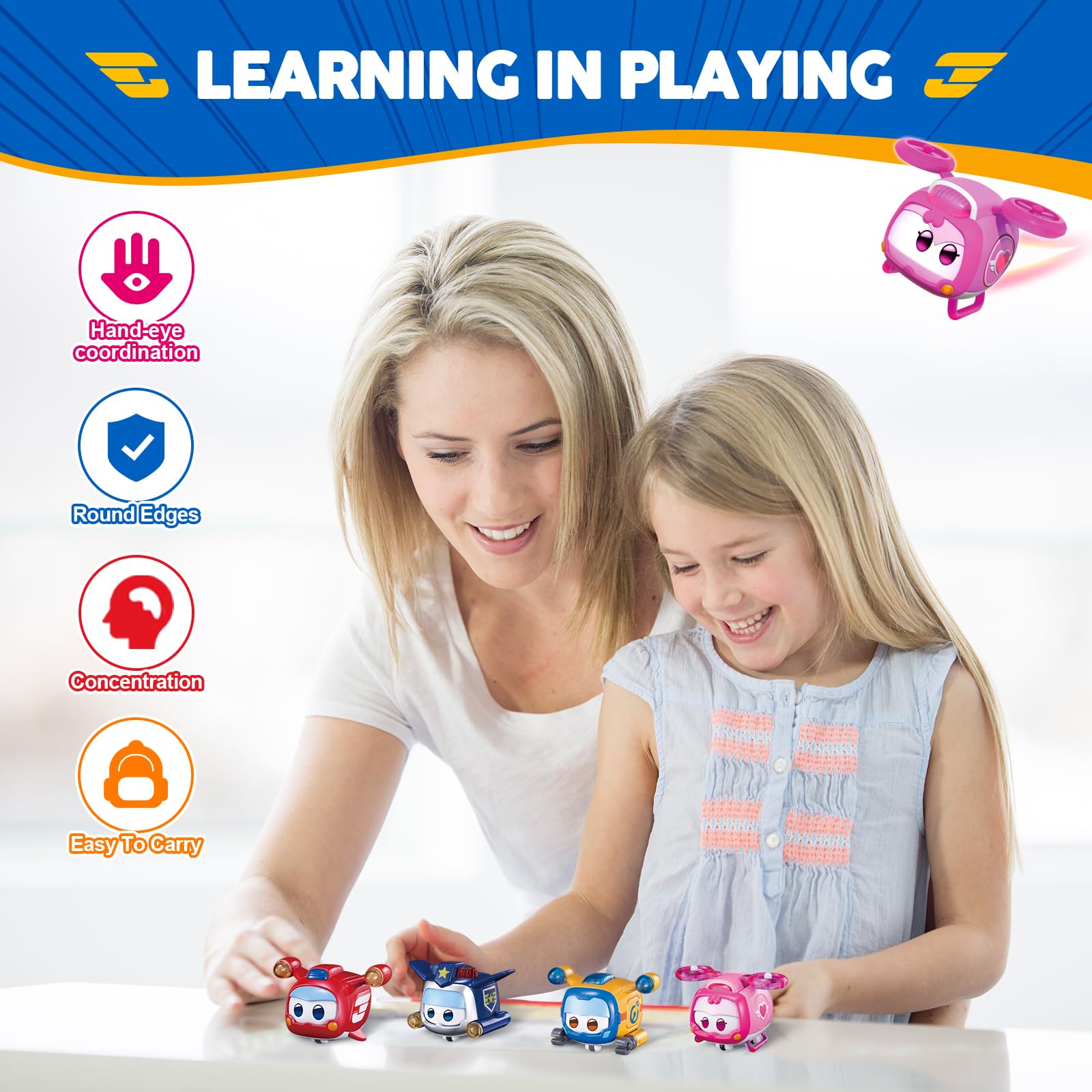 Super Wings Paul light-up pet enhances sensory play and discovery.