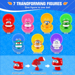 Super Wings dolls inside vending cavity for imaginative role play