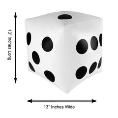 Super Z Outlet inflatable dice at a summer pool party