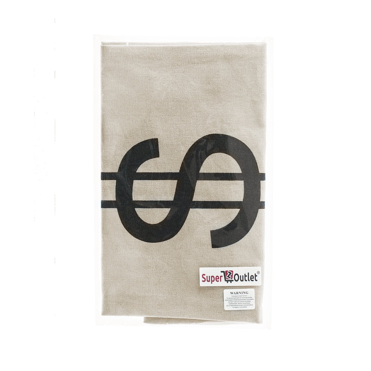 Super Z Outlet 11 by 17 inch canvas bag shown for pirate or western themed party scenes.
