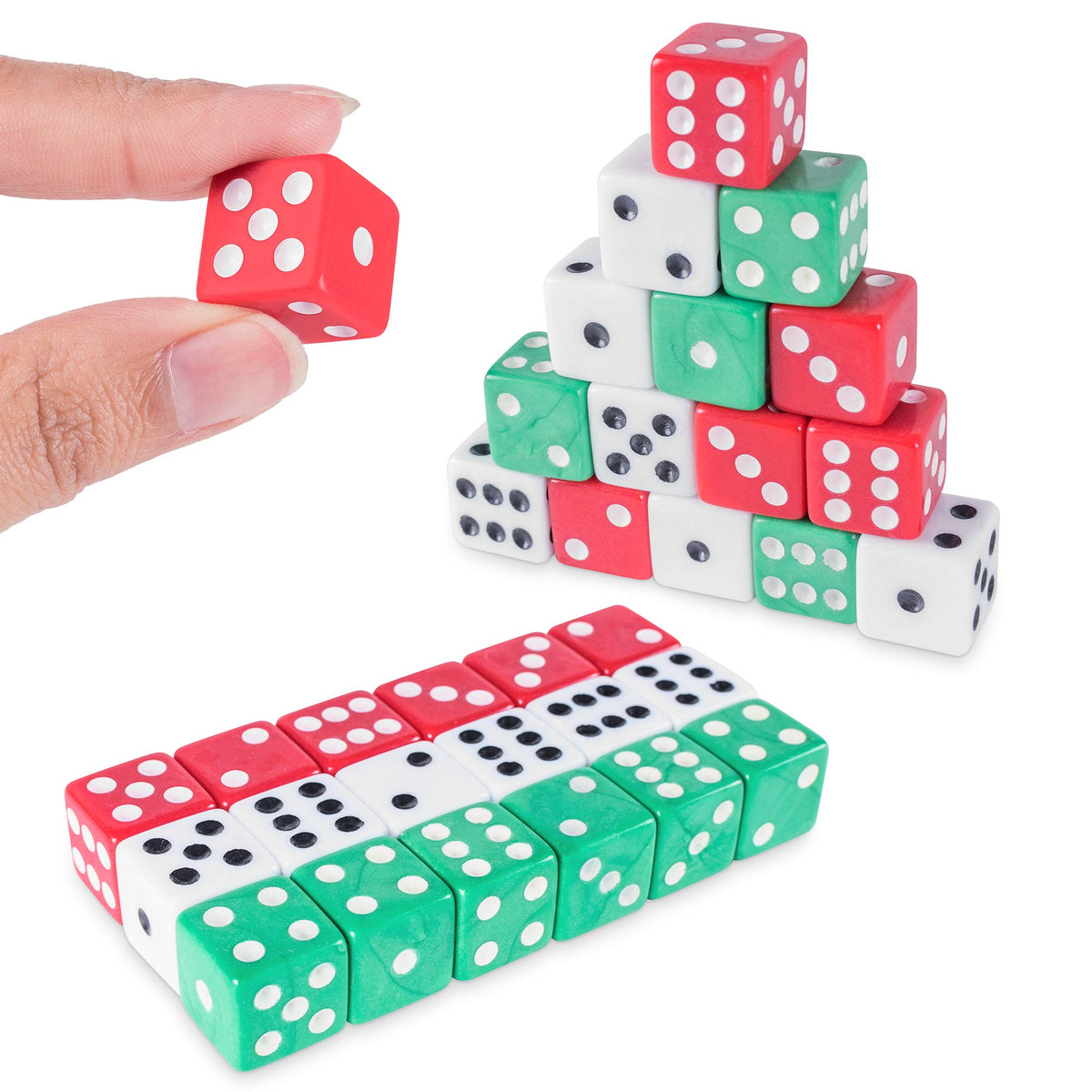 Super Z Outlet 16mm multicolor 18pc dice pack for family game nights and celebrations