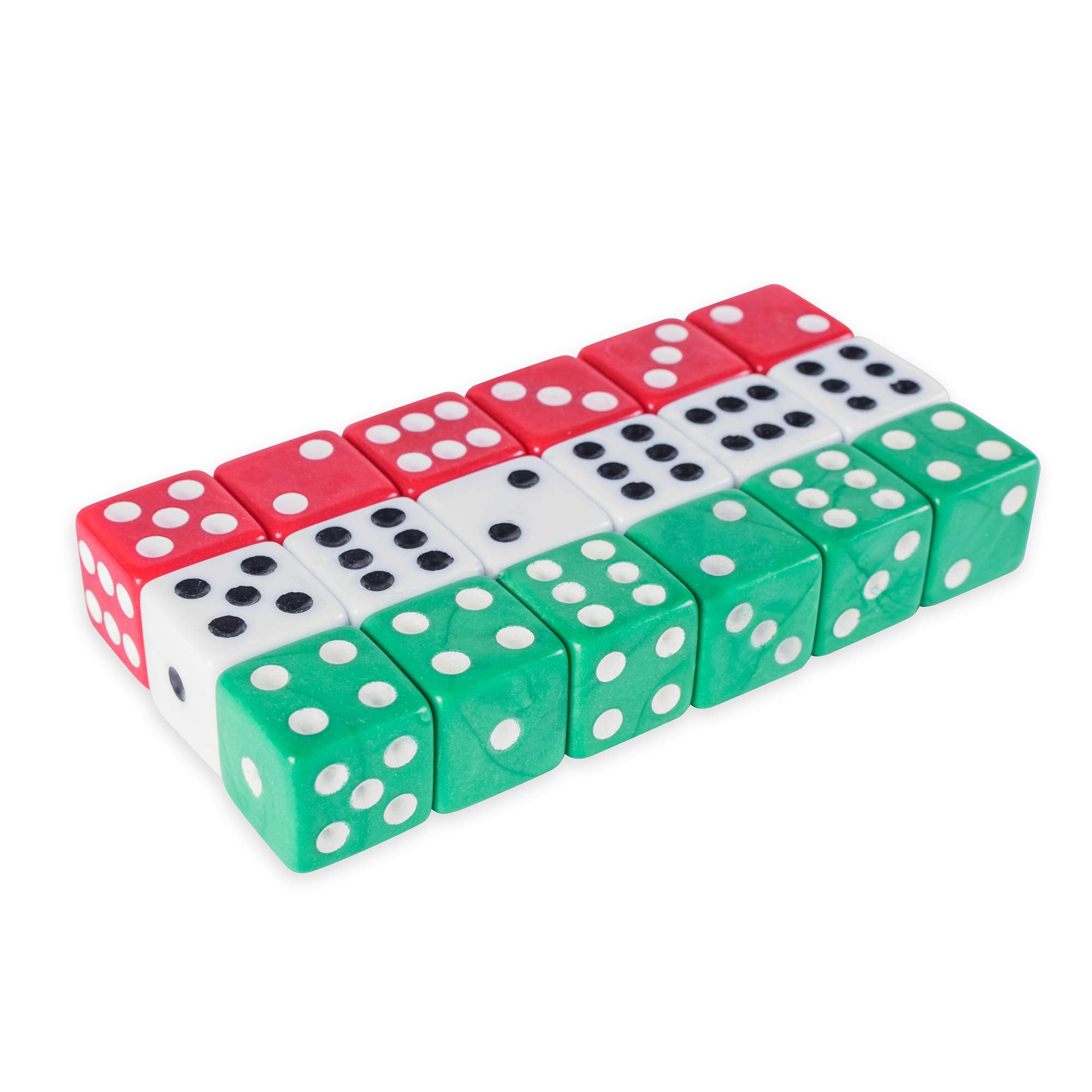 Super Z Outlet white 16mm dice with black pips for counting activities