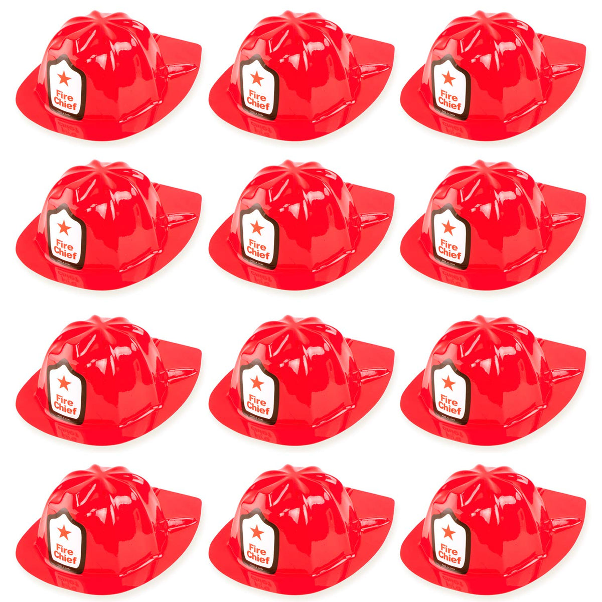 Super Z Outlet firefighter helmet front view, great for kid's party costumes.