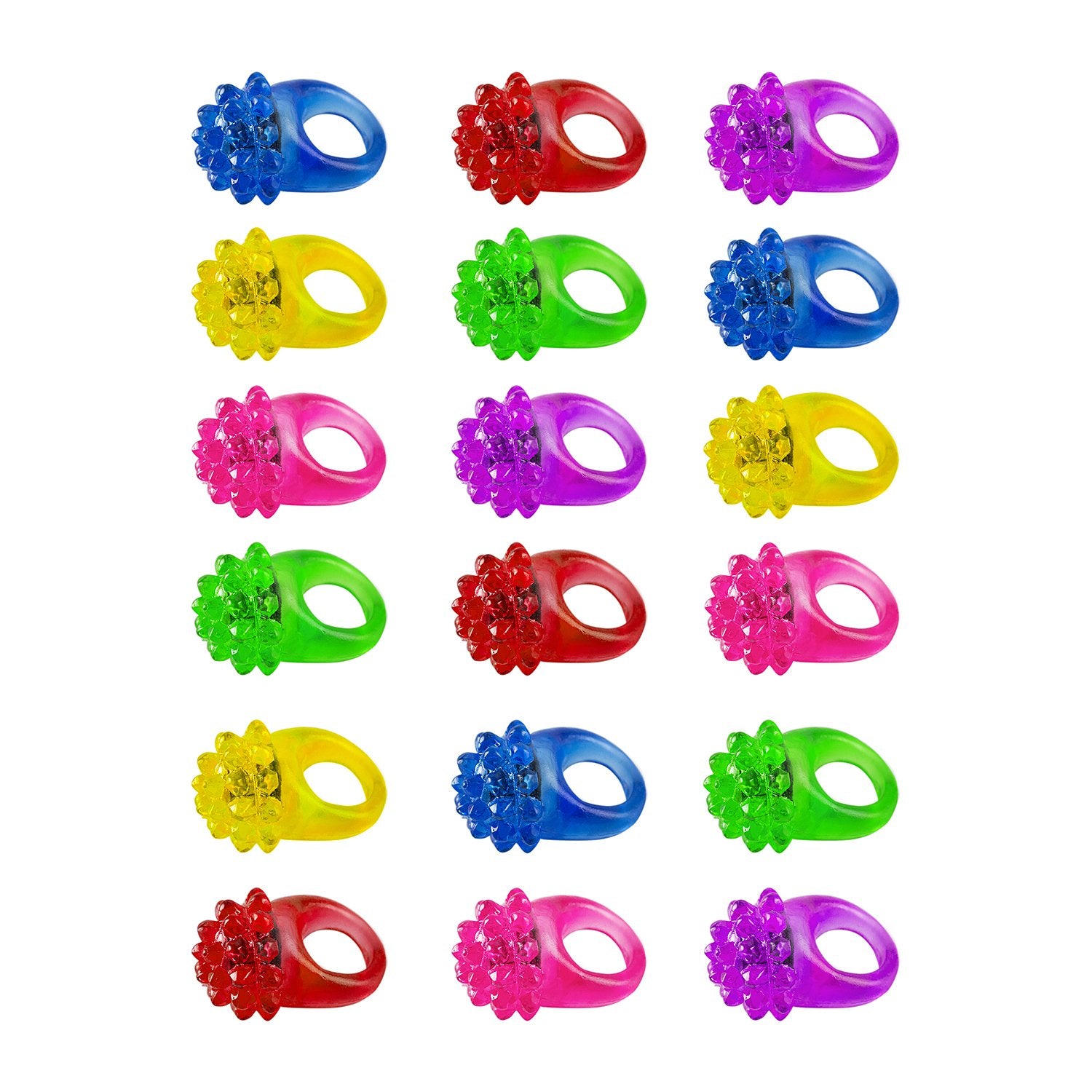 Super Z Outlet flashing jelly ring in assorted colors for party visuals