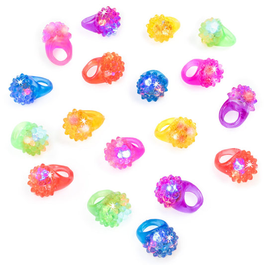 Super Z Outlet jelly ring with bumpy texture and LEDs for tactile fun