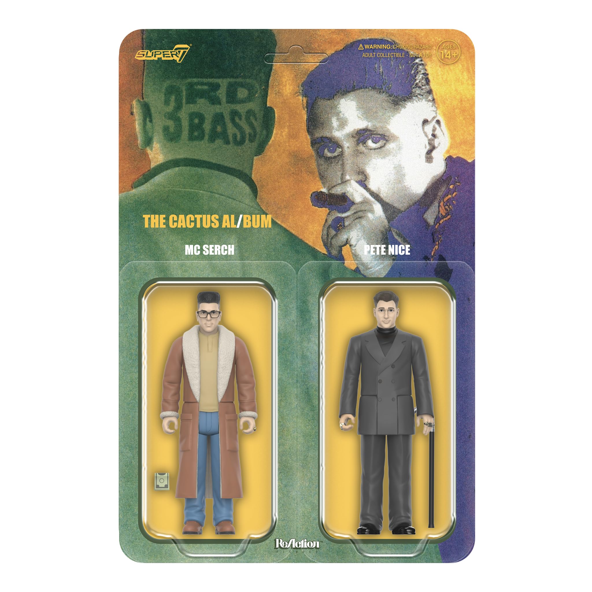 Super7 Pete Nice 3rd Bass figure ready for display and posing
