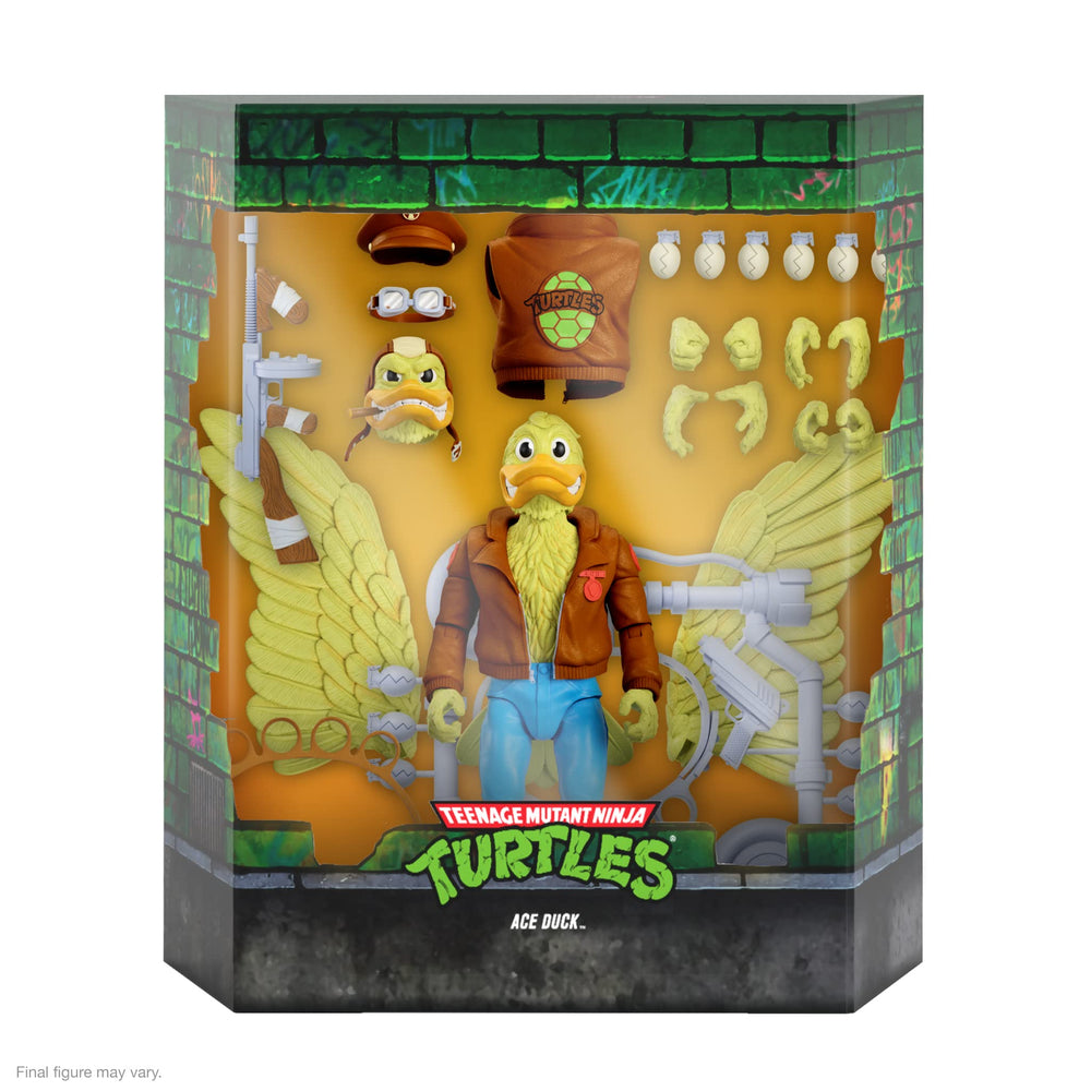 Ace Duck with interchangeable heads and hands for versatile posing