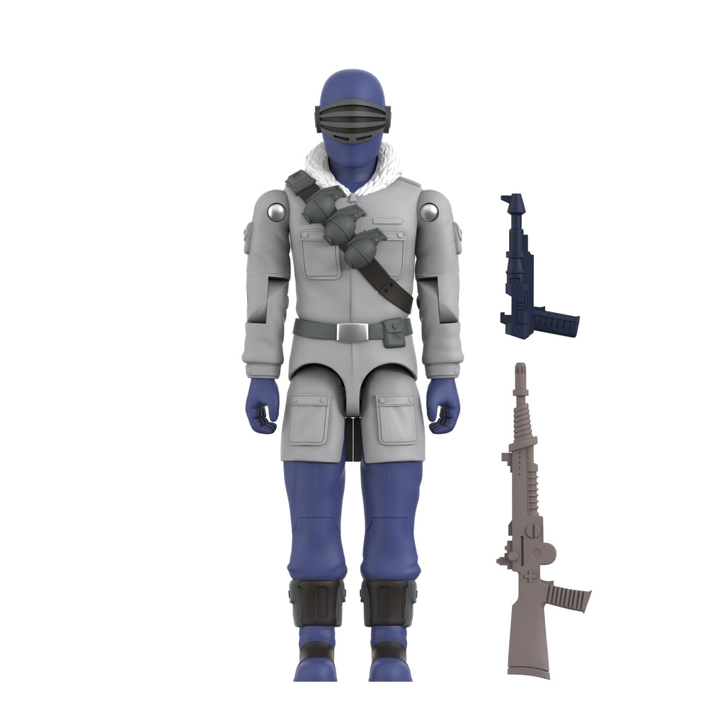 Articulated 12-point poseability of Super7 Arctic Snake Eyes for iconic scenes from G.I. Joe.