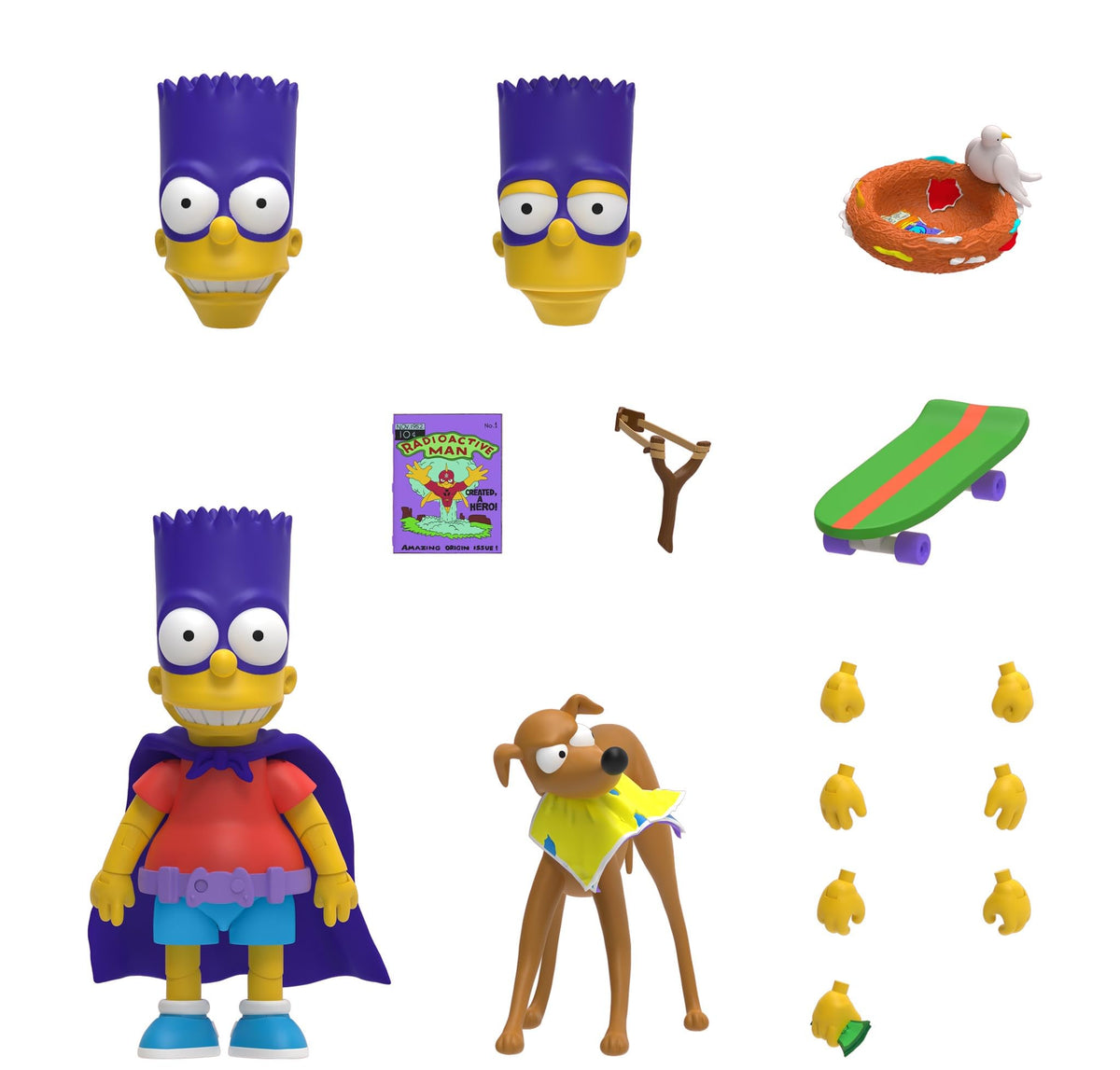 Super7 Bartman front view for striking shelf display