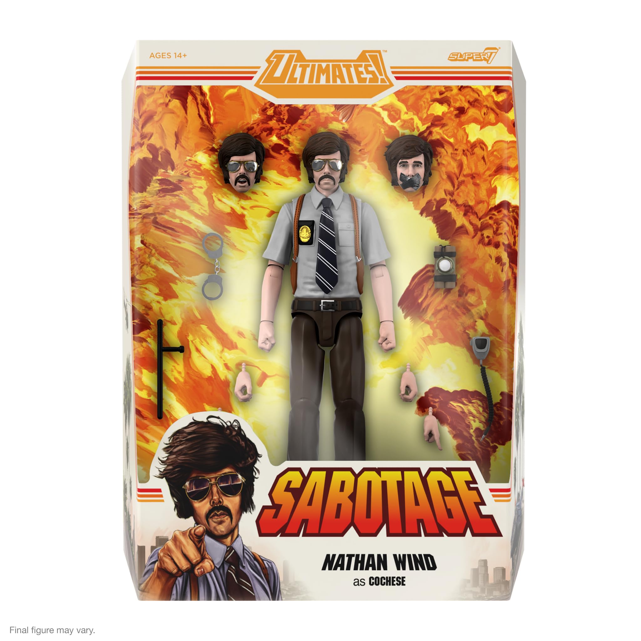 Cochese figure with interchangeable heads for varied poses by Super7.