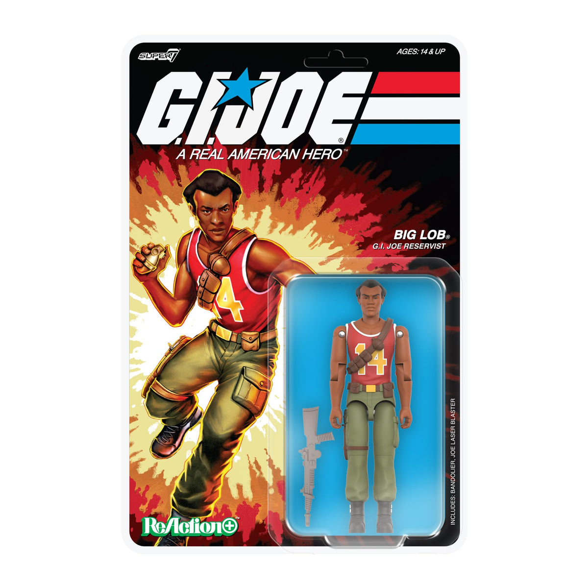 Super7 Big Lob with bandolier enhances retro display and action poses.